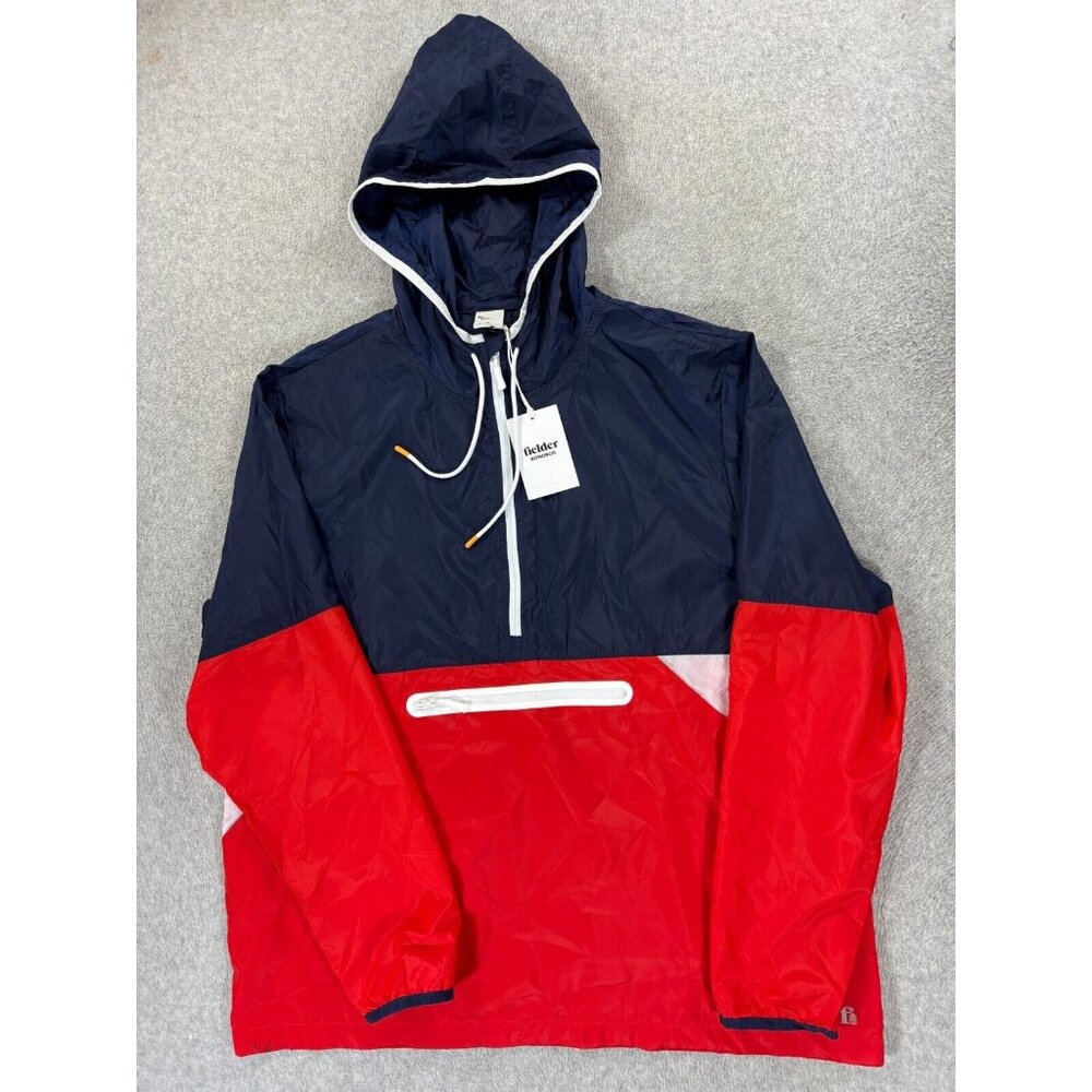 Bonobos Colorblock Windbreaker in Navy and Red